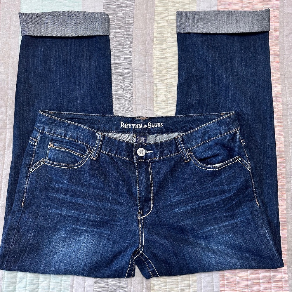 Rhythm in Blues Capri Jeans
